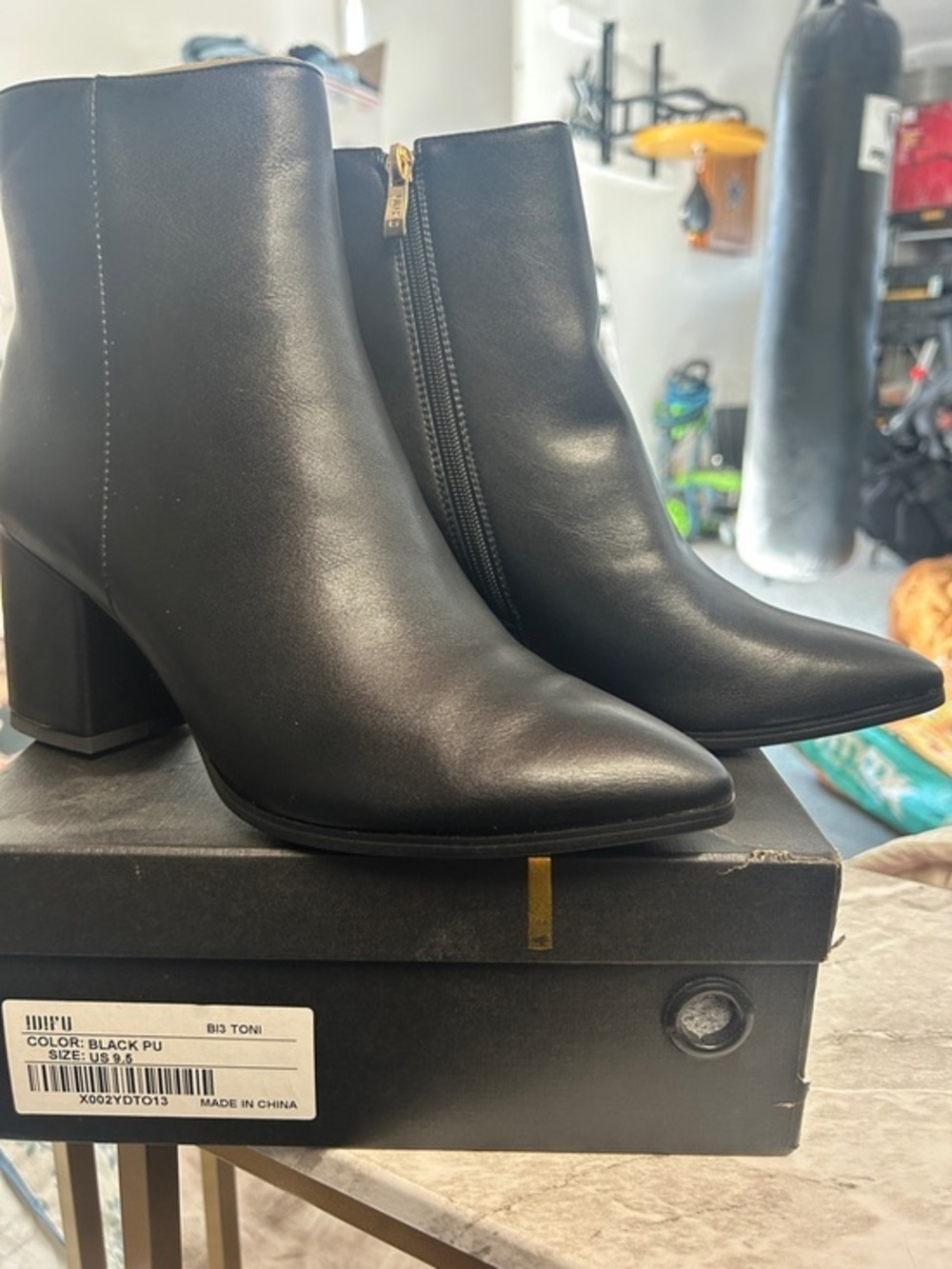 New Classic Black Pointed Toe Ankle Boots - Women